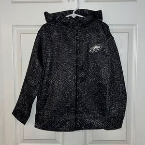 Youth Boy’s NFL large 7 Philadelphia Eagles zip up jacket with Hood